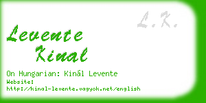 levente kinal business card